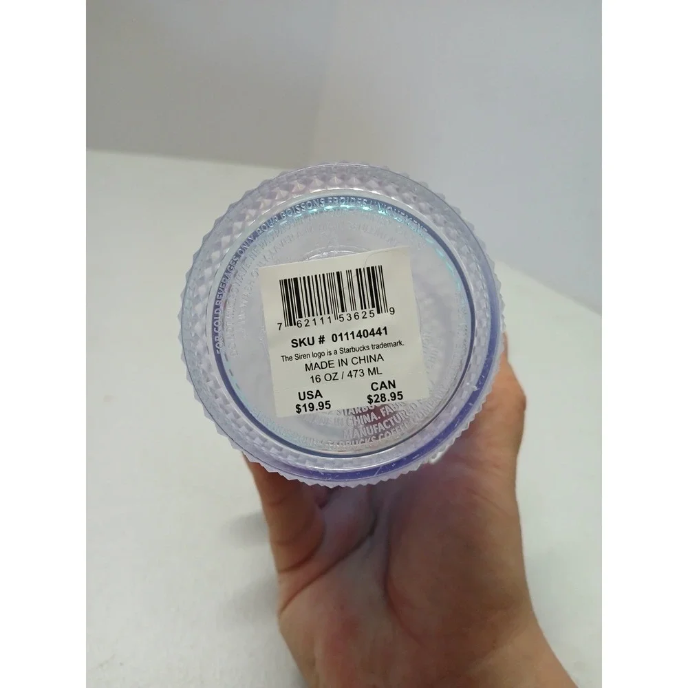 Starbucks Summer 2023 Unicorn Iridescent‎ Bling Studded 16oz Cold Tumbler